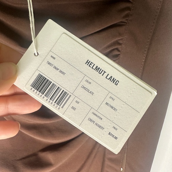 Helmut Lang NWT Brown Twist Snap Maxi Skirt Sz XXS - Picture 5 of 10